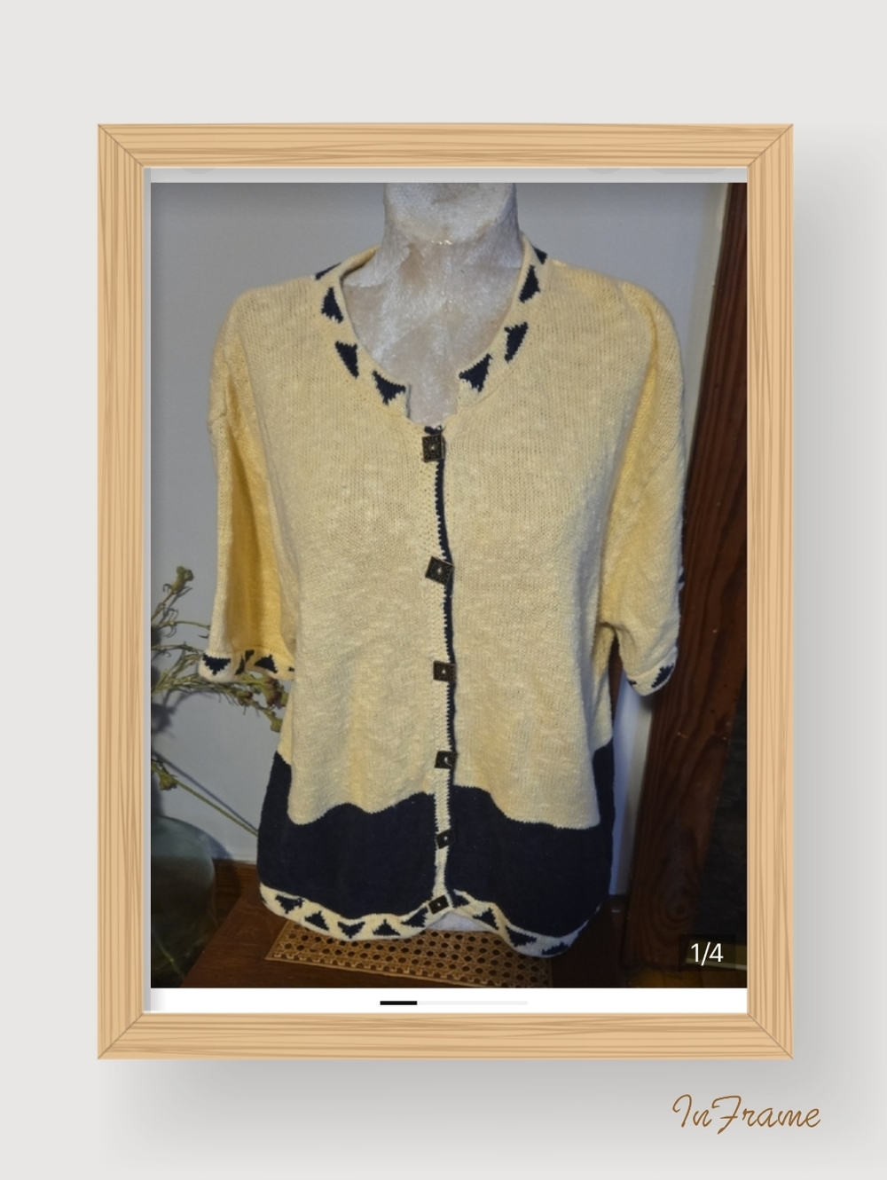 Christopher & Banks Yellow Knit Top Size Large